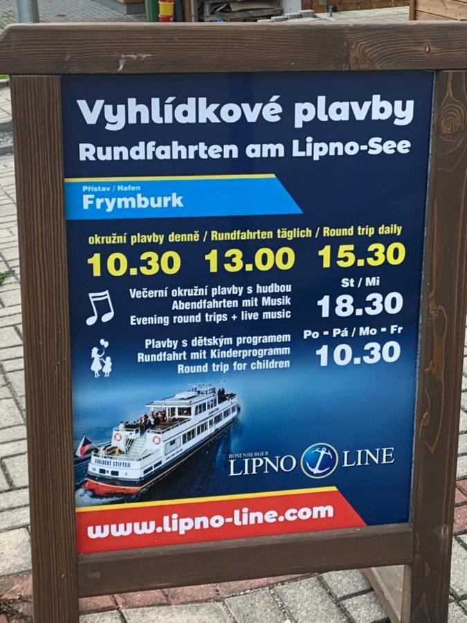 Novy Apartman V Arealu Wellness Hotelu Frymburk Bagian luar foto
